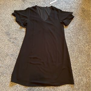 NWT! Black Flutter Sleeve Sheath Dress
